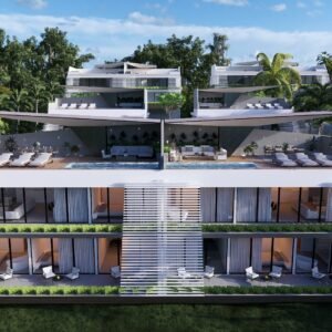 Tropical villa with deep shade, open living and natural ventilation