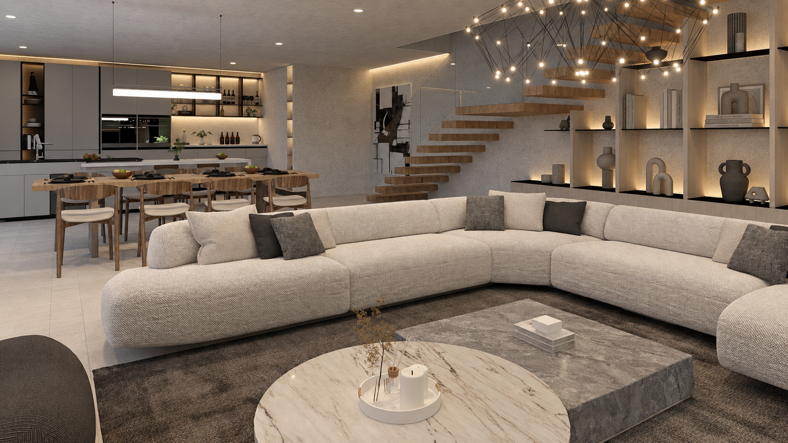 Moonlight Villa interior visualization